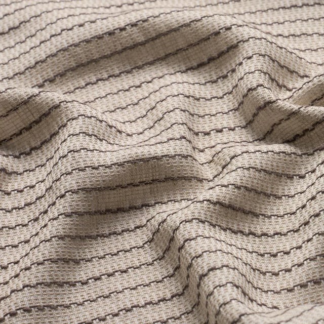Schumacher Schumacher Sea Drift Sheer Fabric In Java & Natural For Sale - Image 4 of 4