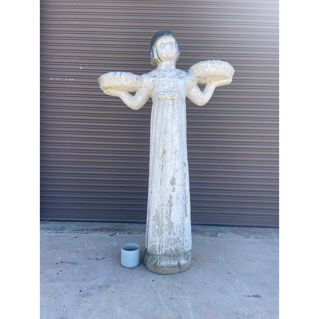 Charming Vintage "Bird Girl" Cast Stone Garden Sculpture Capture a piece of Southern literary history with this striking...