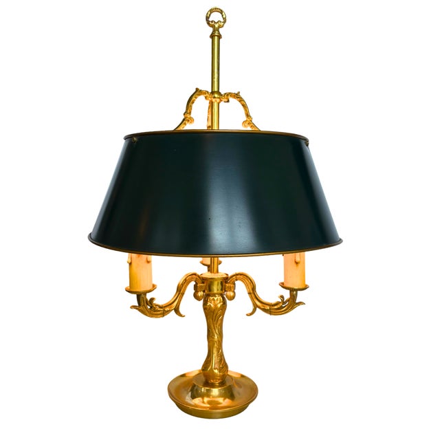 French Louis XVI Style Bronze and Tole Bouillotte Lamp, 1880s For Sale - Image 6 of 6