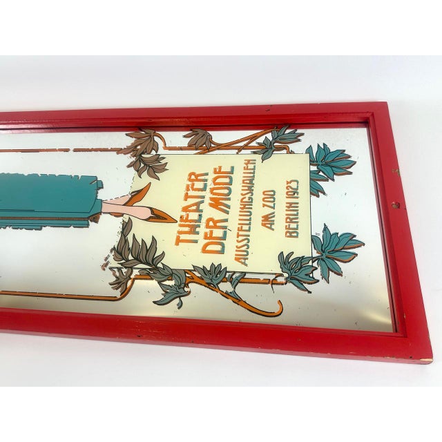 Art Deco Style Advertising Mirror, 1950s For Sale - Image 10 of 15