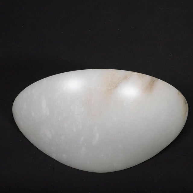 Single Art Deco Inspired Spanish Alabaster Sconce For Sale - Image 9 of 11