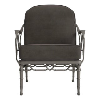 Brown Jordan Calcutta Lounge Chair, Mica frame with Fusion Charcoal fabric For Sale
