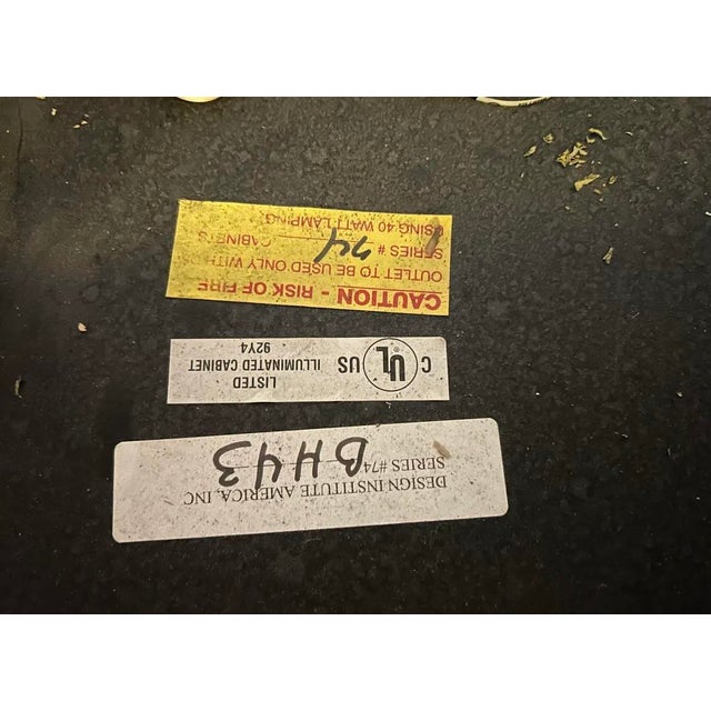 Metal Late 20th Century Design Institue of America Brass and Bronze 3 Part Mirrored Display Cabinet Curio For Sale - Image 7 of 8