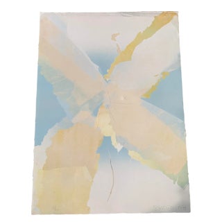 Vintage Abstract Scott Sandell Signed & Numbered Monoprint Art 1978 For Sale