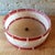 White 1930s Whimsical Art Deco Painted Glass Drum Flush Mount Ceiling Shade For Sale - Image 8 of 8