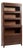 Antique English Tall Stepback Oak Wood Barrister Bookcase Cabinet For Sale