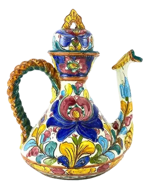 Ceramic Kettle from Assbrock Keramik Majolika, Germany, 1960s