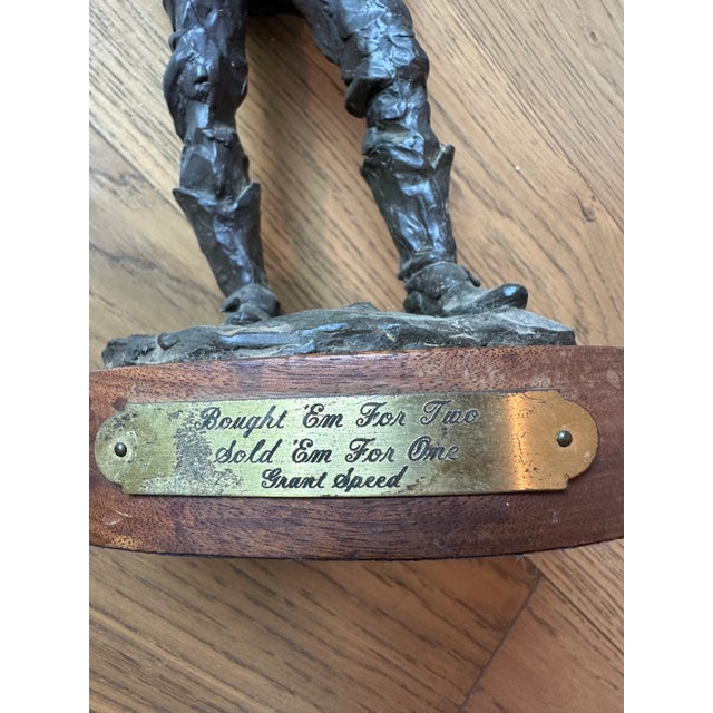 This is a 1975 Grant Speed Bought 'Em for Two, Sold 'Em for One Bronze Statue. This is a lot of 30, and this particular...