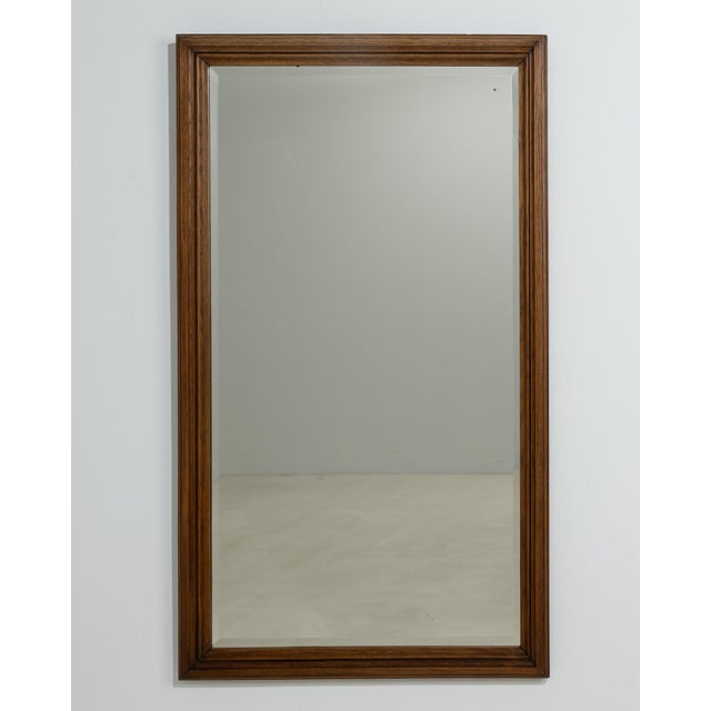 20th Century French Natural Wood Framed Wall Mirror For Sale In Greensboro - Image 6 of 8