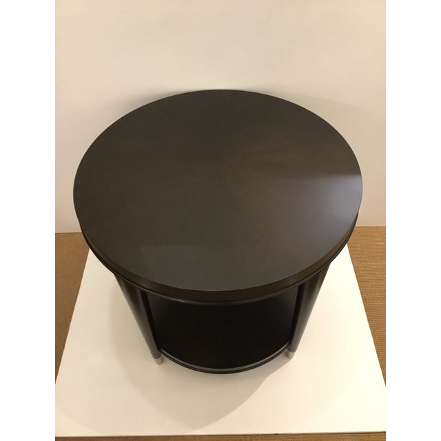 Modern Round Dark Wood End Table Chairish