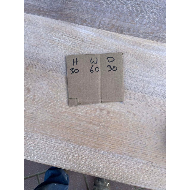 Antique English Solid Oak Kitchen Table 1900 For Sale - Image 12 of 15