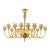 Elegant Linear Modern Amber Murano Glass Chandelier For Sale