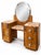 1930s Art Deco Walnut Dressing Table Set with Marble Top and Bedside Table, 1930s, Set of 2 For Sale - Image 5 of 15