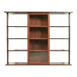 Frank Lloyd Wright Taliesin Mahogany Bookcase or Room Divider, Newly Refinished For Sale