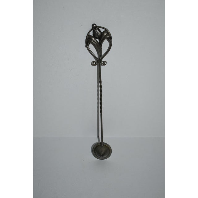 Vintage Art Noveau Style Pewter Candle Snuffer For Sale - Image 9 of 13