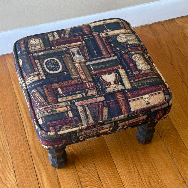 Small Midcentury Library Foot Stool For Sale - Image 4 of 6