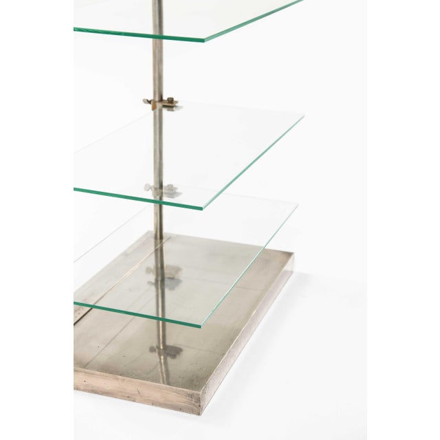 1940s Shelf in Glass and Steel by A. Ravenel, 1940s For Sale - Image 5 of 10