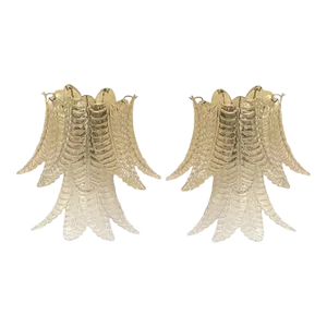 Transparent Felci Murano Glass Wall Sconces by Simoeng, Set of 2
