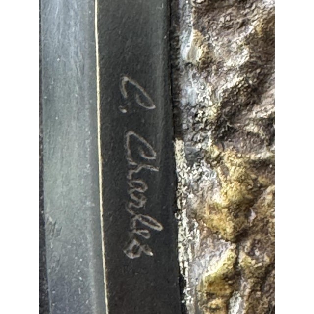 Brown Bronze Statue of Jockey on Racehorse by C. Charles for Max Le Verrier For Sale - Image 8 of 9