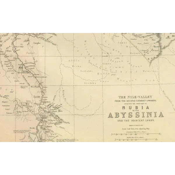 Antique Map of Egypt, Nubia and Abyssinia, 1882 For Sale - Image 4 of 7