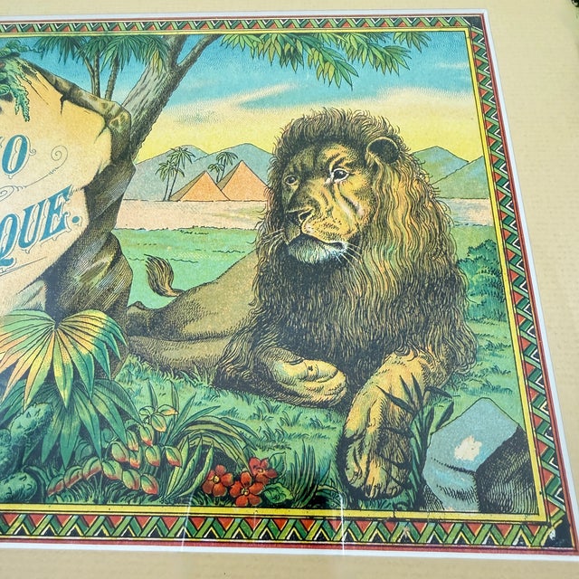French Loto Zoologique Game Box Lid, Chromolithograph, Framed, Circa 1900 For Sale - Image 3 of 13