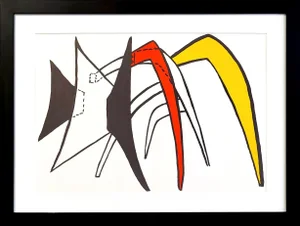 Alexander Calder Original 1963 "Tamanoir Jaune" Framed Lithograph