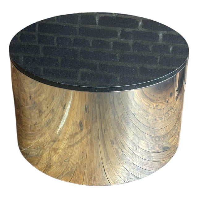 Chrome Drum Coffee Table by Paul Mayen for Habitat For Sale