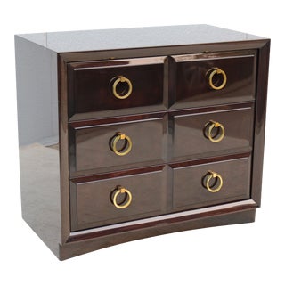 1960s t.h. Robsjohn Gibbings for Widdicomb Three Drawers Mahogany Dresser Chest For Sale