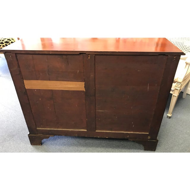 18th Century Bachelors Chest of Drawers With Heavy Brass Hardware and Side Carry Handles For Sale - Image 9 of 13
