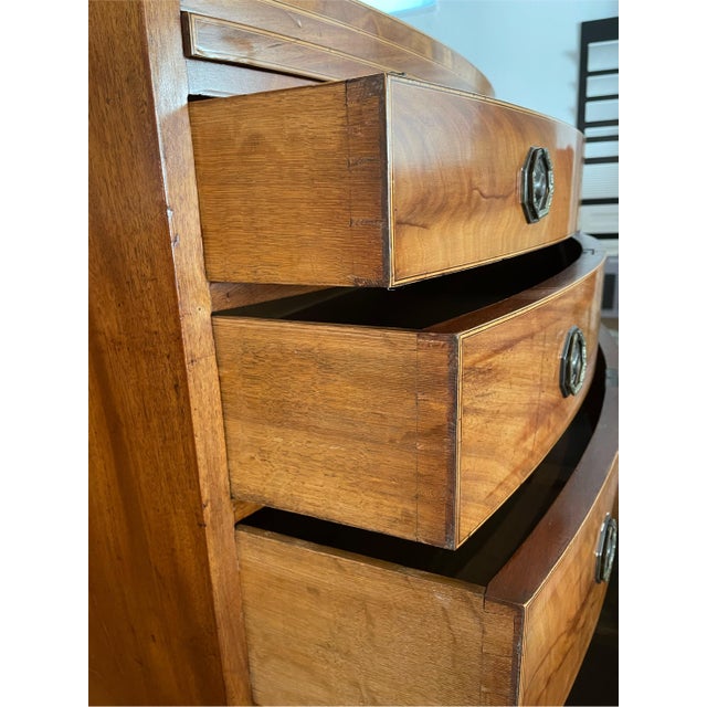 Bowfront Chest of Drawers in Mahogany For Sale - Image 6 of 7