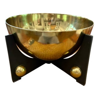 Art Deco Serving Bowl in Stand For Sale