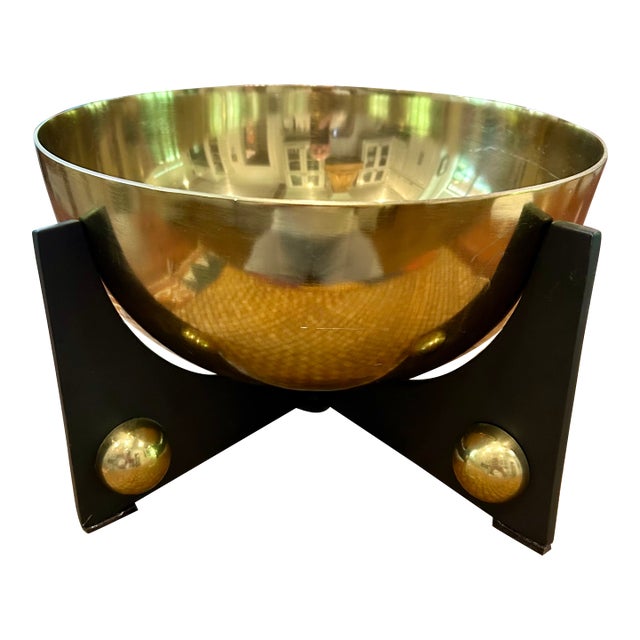 Art Deco Serving Bowl in Stand For Sale
