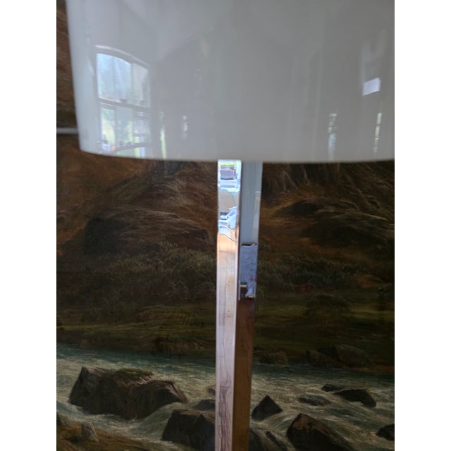Chrome Vintage Mid Century Designer Pierre Cardin Style Floor Lamp For Sale - Image 8 of 13
