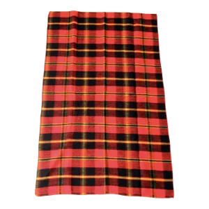 Vintage Plaid Woolen Blanket