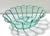 Vintage turquoise wire basket with a scalloped flower-shaped rim and an open concentric wire pattern. Its shallow bowl...