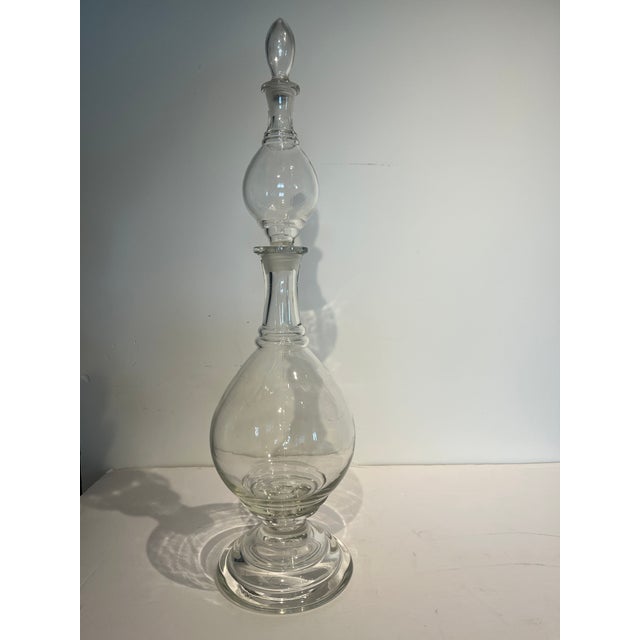 Antique (Circa 1920-1930) Apothecary Jars Owen’s Illinois/Corning Glass Circa 1940 - a Pair For Sale - Image 15 of 15
