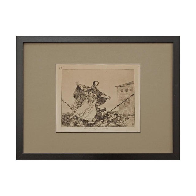 Goya Etching Disasters of War Framed Wall Art - Set of 5 For Sale - Image 9 of 10