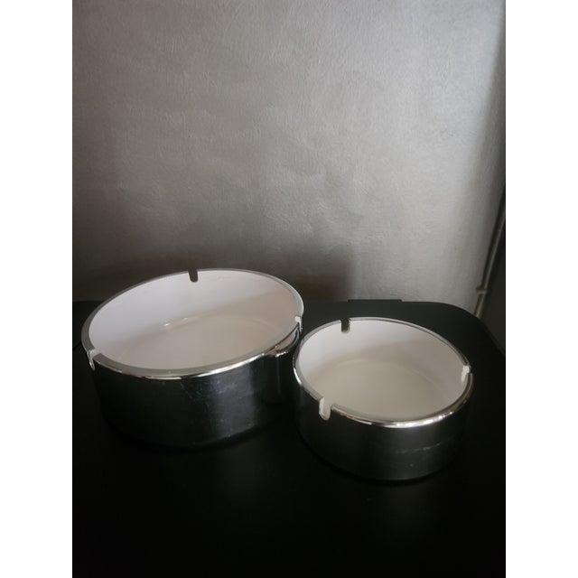 1960s Isamu Kenmochi Mod Ashtray Silver White Catch All For Sale In San Diego - Image 6 of 12