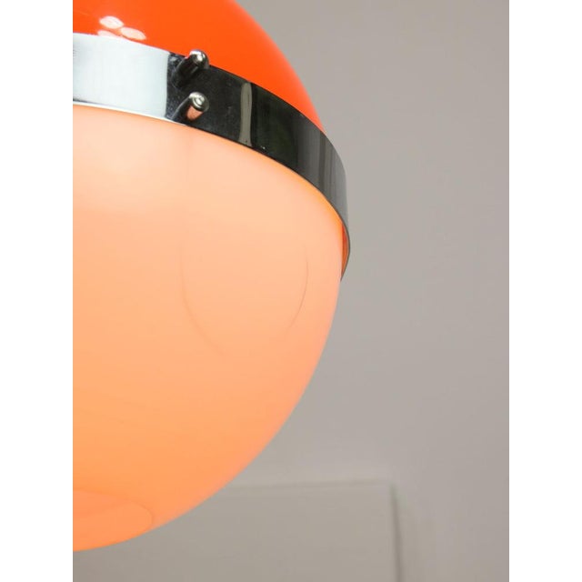 Space Age Italian Orange Pendant Lamps, Set of 2 For Sale - Image 15 of 18