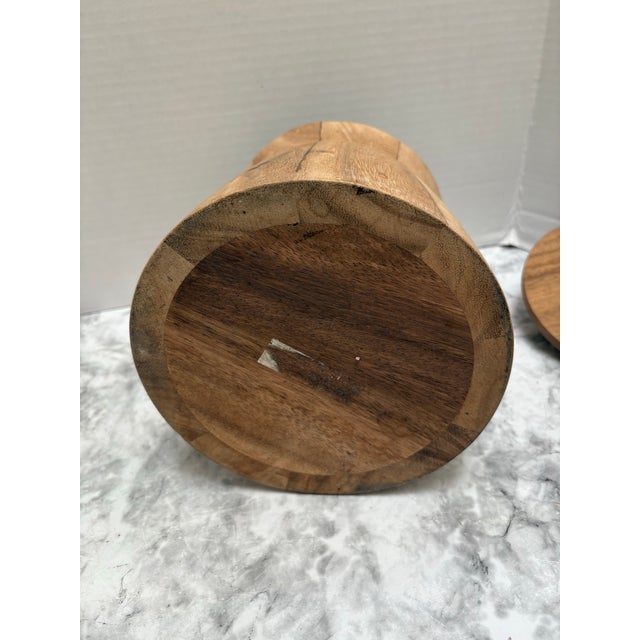 Wood Vintage Midcentury Scandinavian Wood Ice Bucket For Sale - Image 7 of 12