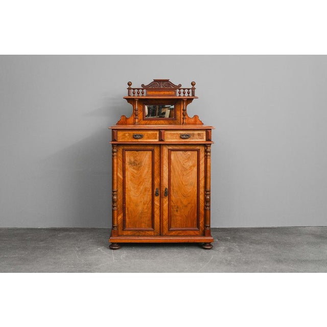 Item: Tall cabinet with top section Period & Style: Gründerzeit—second half of the 19th century Features - Elegant...