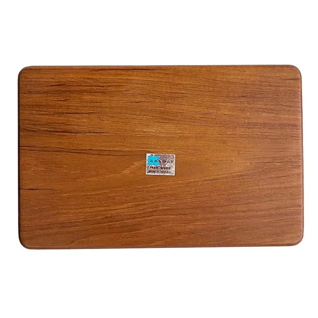 1970 Teak Wood Cheese/Charcuterie Board or Desk Organizer by Kalmar For Sale - Image 9 of 11
