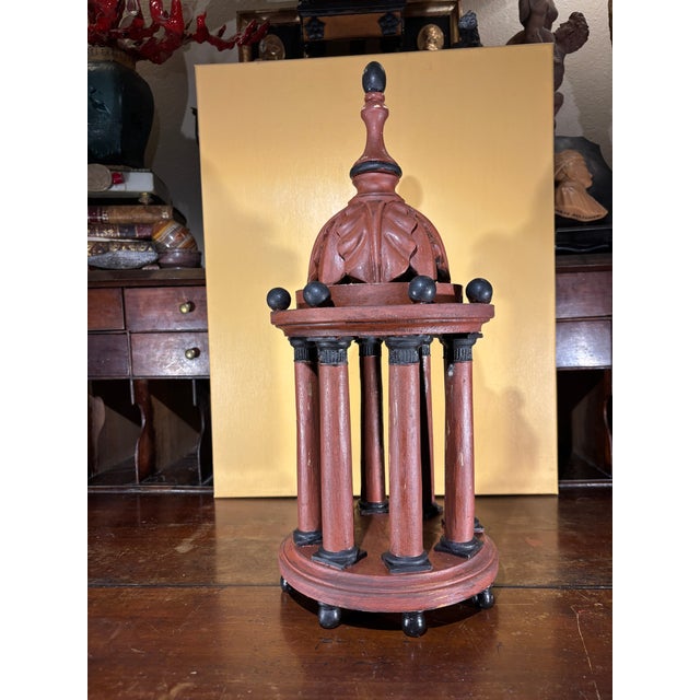 Handcrafted Rotunda Grand Tour Architectural Capriccio Model Miniature in Italian Neo-Classical Manner For Sale - Image 9 of 12