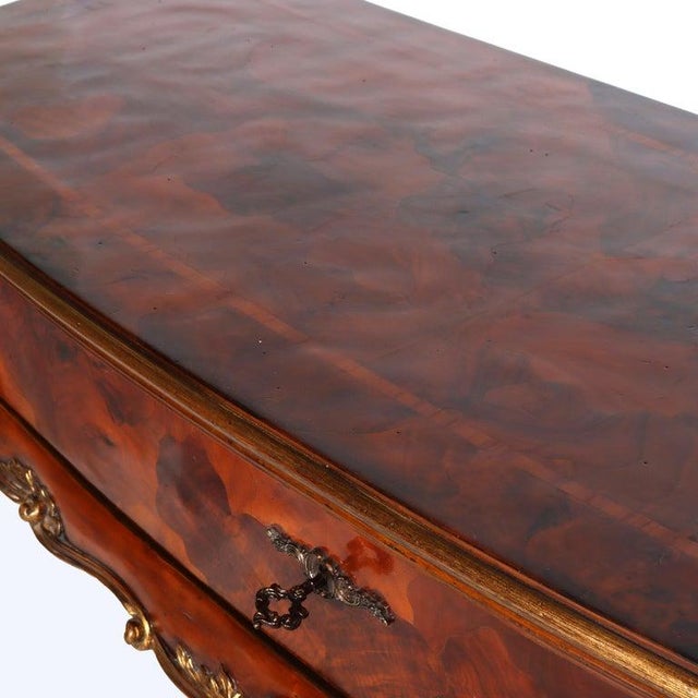 Early 20th Century Early 20th Century Italian Louis XV Style Olivewood & Carved Mahogany Server With Gilt Highlights For Sale - Image 5 of 18