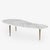 Mid-Century Modern Italian Organic Form Carrara Marble Cocktail Table With Brass Legs For Sale - Image 3 of 10