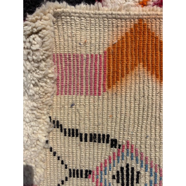 Moroccan Modern Colorful Rug 200x300 Cm, Authentic Moroccan Rug, Berber Carpet, Genuine Wool Rug, Handmade Rug, Beni Ourain Style, Area Rug, For Sale - Image 10 of 12