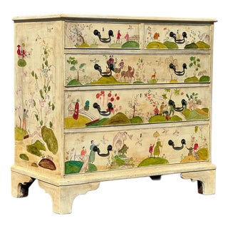Early 19th Century George Ill Painted Chinoiserie Chest For Sale