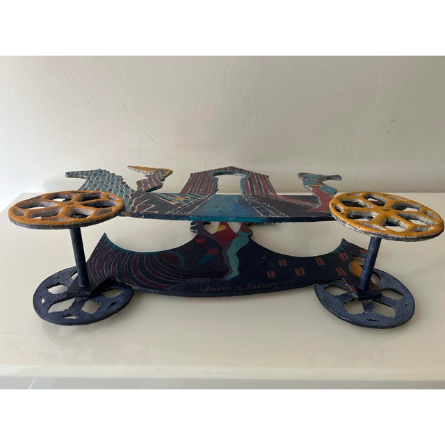 Metal Metal Sculpture by Sandra Berry Hover Toy Theater Series, 1982 For Sale - Image 7 of 12