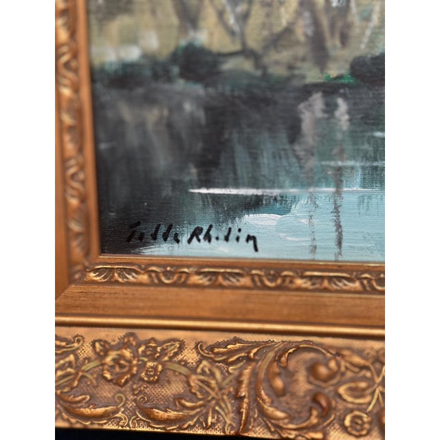 Tedde Rhodin, Autumn Landscape from Småland, 1979, Oil on Canvas, Framed For Sale - Image 6 of 18