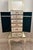 French Country Hand-Painted Floral Jewelry Armoire Cabinet With Mirror & Storage For Sale - Image 3 of 10